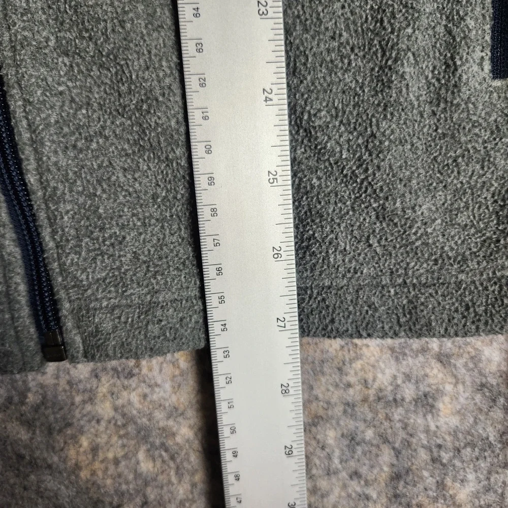 LL Bean Trail Fleece Full Zip Jacket Men M Gray Slightly Fitted Long Sleeve Hike